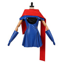 Cosplay Costume Lisa Lisa Dress Scarf Set Blue Women Halloween Carnival Party Outfits