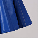 Cosplay Costume Lisa Lisa Dress Scarf Set Blue Women Halloween Carnival Party Outfits