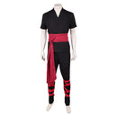 Cosplay Costume Liu Kang Mortal Kombat 2 Kung Fu Tunic Black Men Halloween Carnival Party Outfits