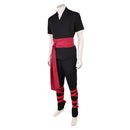 Cosplay Costume Liu Kang Mortal Kombat 2 Kung Fu Tunic Black Men Halloween Carnival Party Outfits