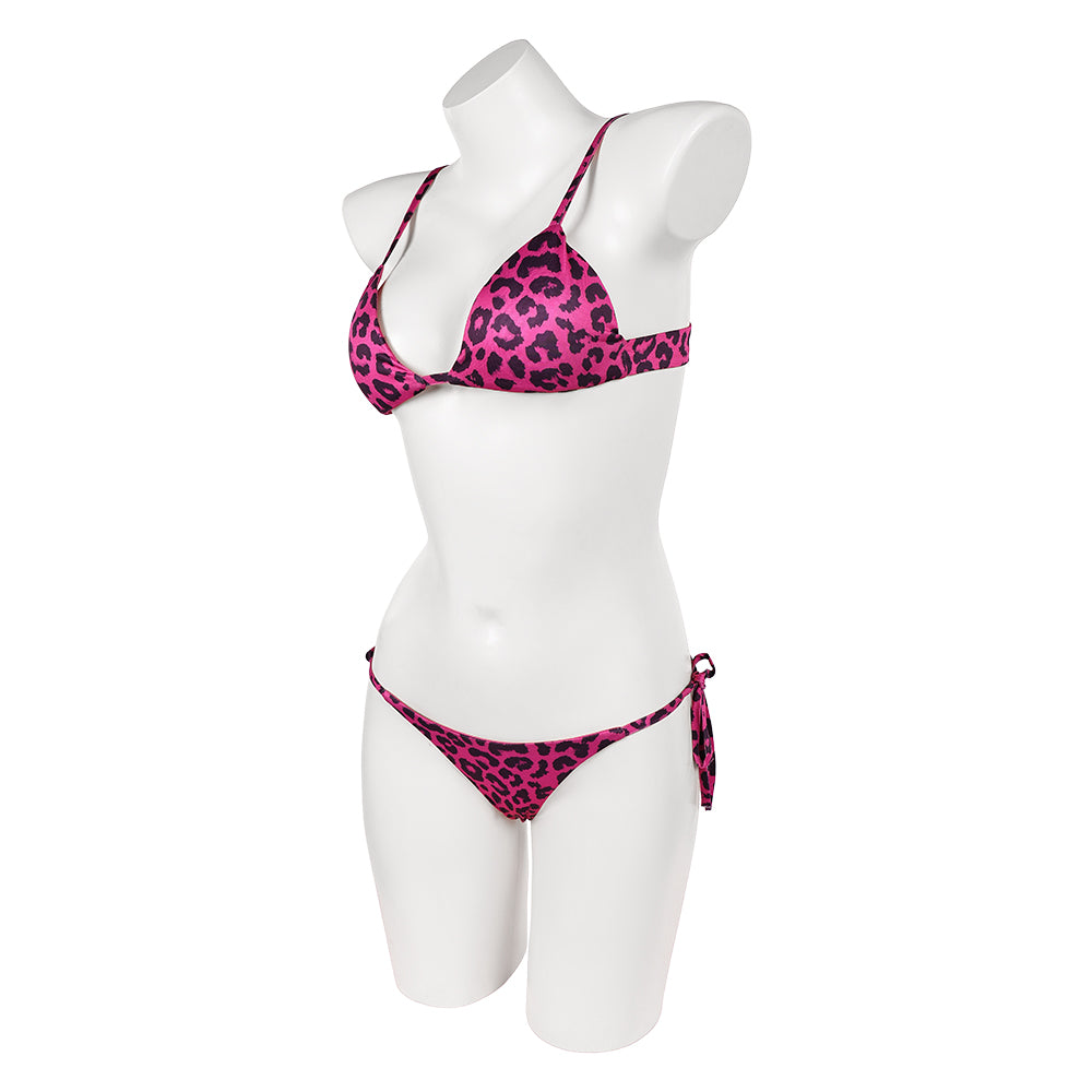 Cosplay Costume Lucia Caminos GTA VI Leopard Print Sexy Bikini Swimsuit Purple Women Halloween Carnival Party Outfits