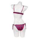 Cosplay Costume Lucia Caminos GTA VI Leopard Print Sexy Bikini Swimsuit Purple Women Halloween Carnival Party Outfits