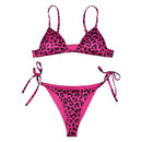 Cosplay Costume Lucia Caminos GTA VI Leopard Print Sexy Bikini Swimsuit Purple Women Halloween Carnival Party Outfits