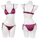 Cosplay Costume Lucia Caminos GTA VI Leopard Print Sexy Bikini Swimsuit Purple Women Halloween Carnival Party Outfits