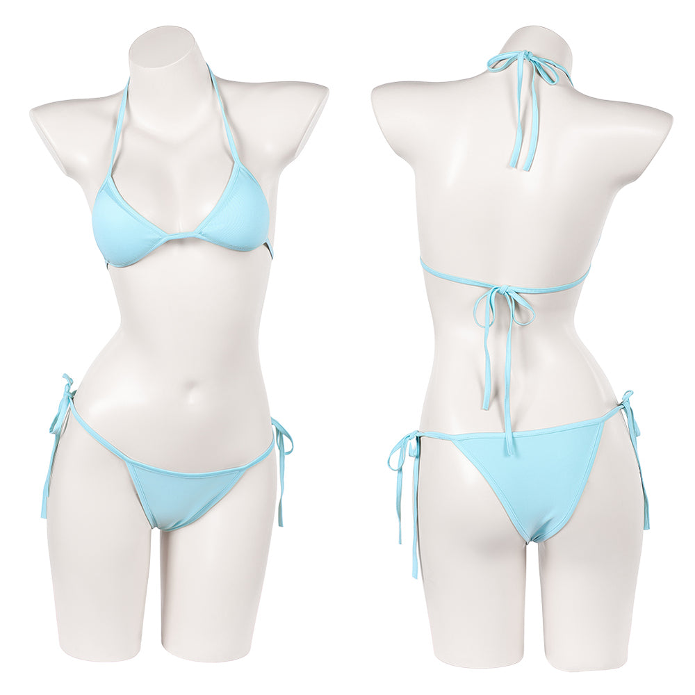 Cosplay Costume Lucia Caminos GTA VI Sexy Bikini Swimsuit Blue Women Halloween Carnival Party Outfits