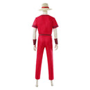 Cosplay Costume Luffy One Piece Season 2 Shirt Pants Red Men Halloween Carnival Party Outfit