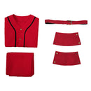 Cosplay Costume Luffy One Piece Season 2 Top Pants Set Red Men Halloween Carnival Party Outfits