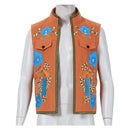 Cosplay Costume Luis Madrigal Wicked Wonderland Vest Yellow Kids Children Halloween Carnival Party Outfits