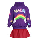 Cosplay Costume Mabel Gravity Falls Shirt Skirt Set Purple Women Halloween Carnival Party Outfits