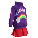 Cosplay Costume Mabel Gravity Falls Shirt Skirt Set Purple Women Halloween Carnival Party Outfits