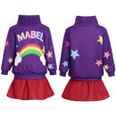Cosplay Costume Mabel Gravity Falls Shirt Skirt Set Purple Women Halloween Carnival Party Outfits