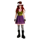 Cosplay Costume Mad Hatter Alice Genderbend Dress Set Renaissance Purple Women Halloween Carnival Party Outfits