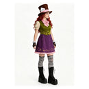 Cosplay Costume Mad Hatter Alice Genderbend Dress Set Renaissance Purple Women Halloween Carnival Party Outfits