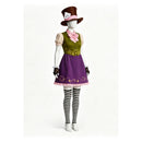 Cosplay Costume Mad Hatter Alice Genderbend Dress Set Renaissance Purple Women Halloween Carnival Party Outfits
