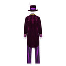 Cosplay Costume Mad Hatter Fullset Budget Friendly Purple Men Halloween Carnival Party Outfits