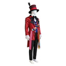 Cosplay Costume Mad Hatter Fullset Budget Friendly Red Men Halloween Carnival Party Outfits