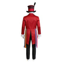 Cosplay Costume Mad Hatter Fullset Budget Friendly Red Men Halloween Carnival Party Outfits