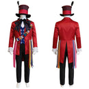 Cosplay Costume Mad Hatter Fullset Budget Friendly Red Men Halloween Carnival Party Outfits