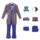 Cosplay Costume Mad Hatter Theater Version Fullset Blue Men Halloween Carnival Party Outfit