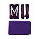 Cosplay Costume Magneto Max Eisenhardt Jumpsuit Cloak Set Purple Halloween Carnival Party Outfits