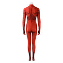 Cosplay Costume Malevola Dispatch Bodysuit Top Pants Set Red Women Halloween Carnival Party Outfits