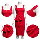 Cosplay Costume Margaret Disclosure Day Slim Dress Red Women Halloween Carnival Party Outfits