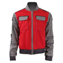 Cosplay Costume Marty McFly Back to the Future Jacket Red Men Halloween Carnival Party Outfit