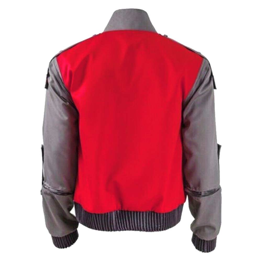 Cosplay Costume Marty McFly Back to the Future Jacket Red Men Halloween ...
