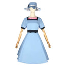 Cosplay Costume Mayuri Shiina Steins Gate Dress Hat Set Blue Women Halloween Carnival Party Outfits