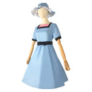 Cosplay Costume Mayuri Shiina Steins Gate Dress Hat Set Blue Women Halloween Carnival Party Outfits