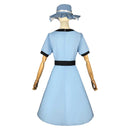 Cosplay Costume Mayuri Shiina Steins Gate Dress Hat Set Blue Women Halloween Carnival Party Outfits