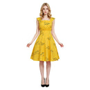 Cosplay Costume Mia La La Land (2016) Dress Yellow Women Halloween Carnival Party Outfits
