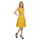 Cosplay Costume Mia La La Land (2016) Dress Yellow Women Halloween Carnival Party Outfits