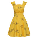 Cosplay Costume Mia La La Land (2016) Dress Yellow Women Halloween Carnival Party Outfits