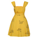 Cosplay Costume Mia La La Land (2016) Dress Yellow Women Halloween Carnival Party Outfits