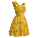 Cosplay Costume Mia La La Land (2016) Dress Yellow Women Halloween Carnival Party Outfits
