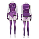 Cosplay Costume Mileena Mortal Kombat 11 Sexy Jumpsuit Purple Women Halloween Carnival Party Outfits