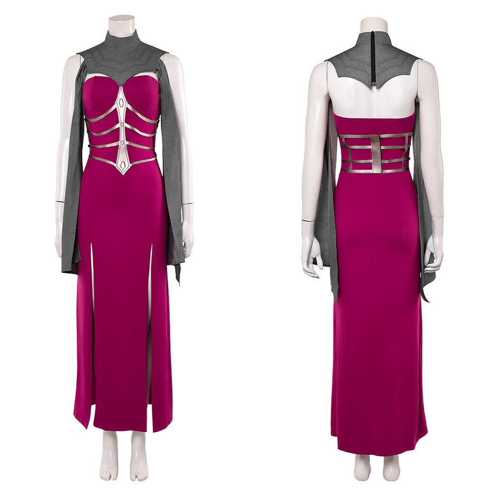 Cosplay Costume Mileena Mortal Kombat 2 (2026) Gown Dress Purple Women Halloween Carnival Party Outfits