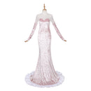 Cosplay Costume Mizi Alien Stage R5 Stage Fishtail Gown Dress White Women Halloween Carnival Party Outfits