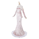 Cosplay Costume Mizi Alien Stage R5 Stage Fishtail Gown Dress White Women Halloween Carnival Party Outfits