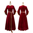 Cosplay Costume Mother Gothel Dress Cloak Set Red Women Halloween Carnival Party Outfits