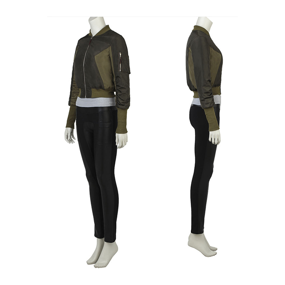 Cosplay Costume Motoko Kusanagi Ghost in the Shell Coat Only Green Wom