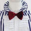 Cosplay Costume Mr. 3 Top Pants Set Blue Men Halloween Carnival Party Outfits