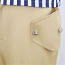 Cosplay Costume Mr. 3 Top Pants Set Blue Men Halloween Carnival Party Outfits