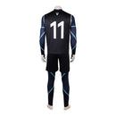 Cosplay Costume Nagi Seishiro Blue Lock Live Action Team Sportswear Black Men Halloween Carnival Party Outfits