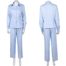Cosplay Costume Nami One Piece Season 2 Patient Gown Blue Women Halloween Carnival Party Outfits