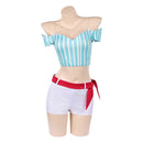 Cosplay Costume Nami OP Heroines Top Pants Set Blue Women Halloween Carnival Party Outfits