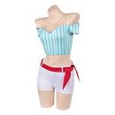 Cosplay Costume Nami OP Heroines Top Pants Set Blue Women Halloween Carnival Party Outfits