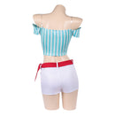 Cosplay Costume Nami OP Heroines Top Pants Set Blue Women Halloween Carnival Party Outfits