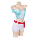 Cosplay Costume Nami OP Heroines Top Pants Set Blue Women Halloween Carnival Party Outfits